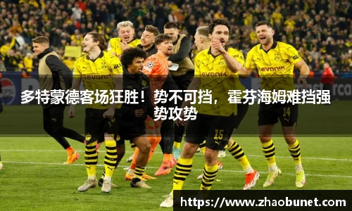 多特蒙德客场狂胜！势不可挡，霍芬海姆难挡强势攻势